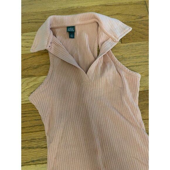 NWOT Wild Fable Women's Pink Ribbed Sleeveless Collared bodycon Dress size XS - Picture 2 of 8